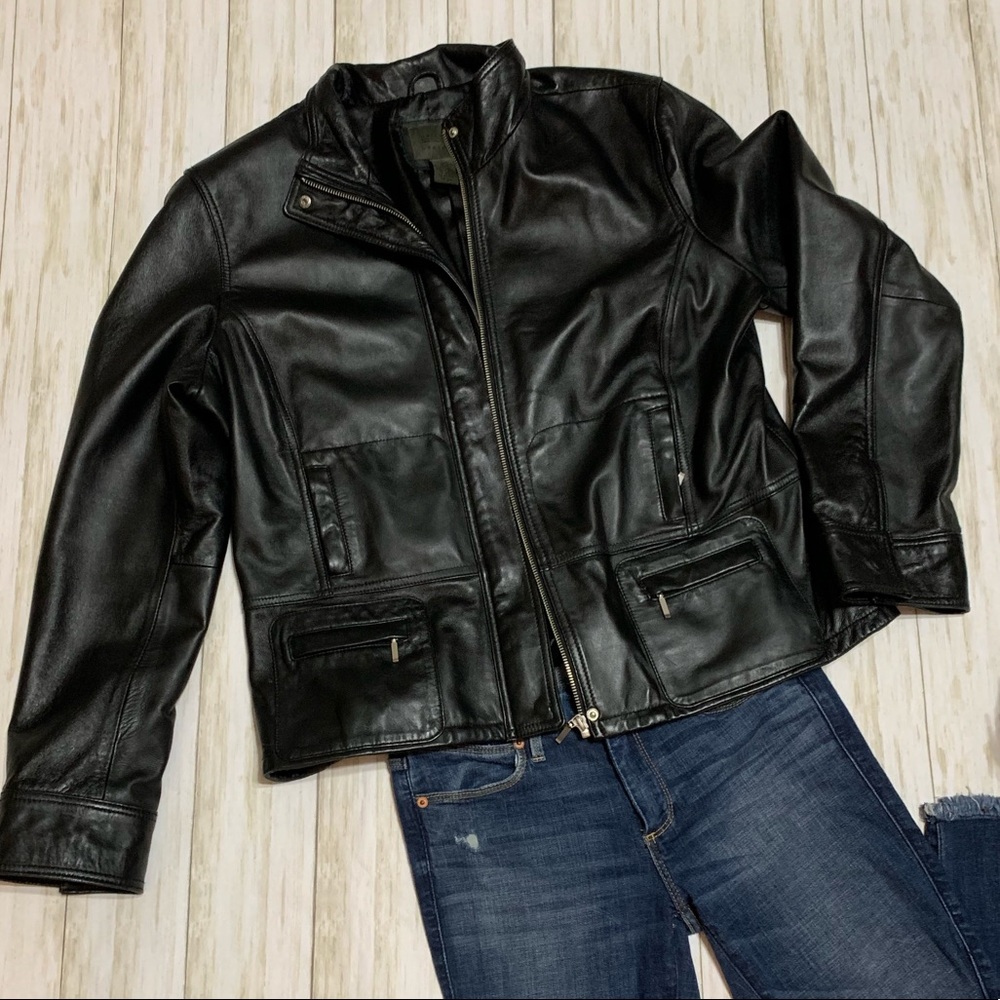 Genuine Lambskin Leather Tapered Bomber Jacket